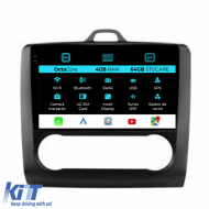 Navigation for Ford Focus, 2004-2012, 9 Inch, 4Gb RAM, 64Gb Storage, Carplay, Automatic Climate Control - NAVF94OKO