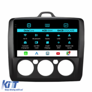 Navigation for Ford Focus, (2004-2012), 9 Inch, 4Gb Ram, 64Gb Storage, Carplay, Manual Climate Control - NAVF94GSU