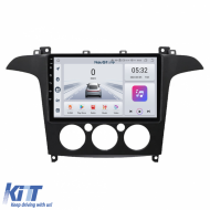 Navigation for Ford S-Max, 2006 - 2015, 9 Inch, 4Gb Ram, 64Gb Storage, Bluetooth, WiFi, Carplay, Manual Climate Control - NAVF94QTP