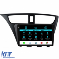 Navigation for Honda Civic IX Hatchback (2011-2017), QuadCore, 9 Inch, 4Gb Ram, 64Gb Storage, Carplay - NAVHN94GUB