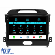 Navigation for Kia Sportage, (2010-2016), QuadCore, 9 Inch, 4Gb Ram, 64Gb Storage, Carplay - NAVKA94FYL