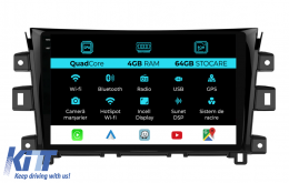 Navigation for Nissan Navara, 2015-2022, QuadCore, 10Inch, 4Gb Ram, 64Gb Storage, Carplay - NAVNS104NXK