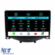 Navigation for Peugeot 108, Citroen C1, Toyota Aygo (2014 - 2022), QuadCore, 9Inch, 4Gb Ram, 64Gb Storage, Carplay - NAVCT94DAR