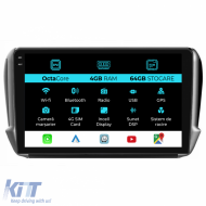 Navigation for Peugeot 208, 2008 (2013-2018), 10 Inch, 4Gb RAM, 64Gb Storage, Carplay - NAVPG104JQN