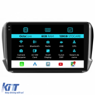 Navigation for Peugeot 208, 2008 (2013-2018), 10 Inch, 6Gb Ram, 128Gb Storage, Carplay - NAVPG106OXB