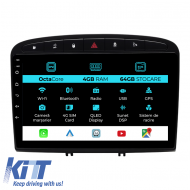 Navigation for Peugeot 308, 408 (2008-2013), 9 Inch, 4GB RAM, 64GB Storage, Carplay - NAVPG94YDV