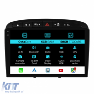 Navigation for Peugeot 308, 408 (2008-2013), 9 Inch, 6Gb Ram, 128Gb Storage, Carplay - NAVPG96QYG