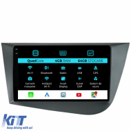 Navigation for Seat Leon Mk2 (2005-2012), QuadCore, 9 Inch, 4Gb RAM, 64Gb Storage, Carplay - NAVSE94FQA