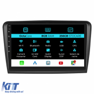 Navigation for Skoda, Superb 2 (2008-2015), 10 Inch, 8Gb RAM, 256Gb Storage, Carplay - NAVSK108ZFB