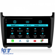 Navigation for Volkswagen Polo, 2009-2018, QuadCore, 9 Inch, 4Gb Ram, 64Gb Storage, Carplay - NAVVW94GID