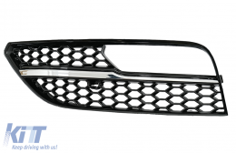 Nebellampe Abdeckungen Seite Gitter für Audi A3 8V 2013-2015 RS3 Design Glänzend Schwarz-image-6082993