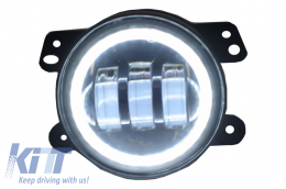 Nebellichter 4 Zoll volle LED angel Eye für JEEP Wrangler JK TJ LJ 2007-2017-image-6022602