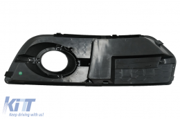 Nebelscheinwerfer abdeckungen Gitter für Audi Q5 SUV 8R 08-11 RS Look Schwarz Chrom-image-6068095