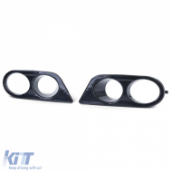 Nebelscheinwerferabdeckungen Stoßstange schwarz glänzend geeignet für BMW 3er E46-image-6194809