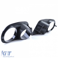 Nebelscheinwerferabdeckungen Stoßstange schwarz glänzend geeignet für BMW 3er E46-image-6194814