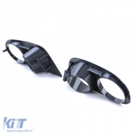 Nebelscheinwerferabdeckungen Stoßstange schwarz glänzend geeignet für BMW 3er E46-image-6194815