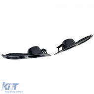 Nebelscheinwerferabdeckungen Stoßstange schwarz glänzend geeignet für BMW 3er E46 98-07-image-6206963