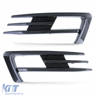 Nebelscheinwerferrahmen Gitter im GTI-Look aus Carbon, geeignet für VW Golf 7 12-17-image-6200148