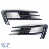 Nebelscheinwerferrahmen Gitter im GTI-Look aus Carbon, geeignet für VW Golf 7 12-17-image-6200150