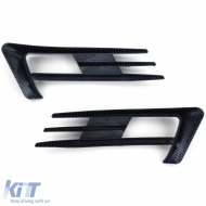 Nebelscheinwerferrahmen Gitter im GTI-Look aus Carbon, geeignet für VW Golf 7 12-17-image-6200151
