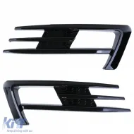Nebelscheinwerferrahmen Grill GTI-Look schwarz glänzend geeignet für VW Golf 7 12-16-image-6278265