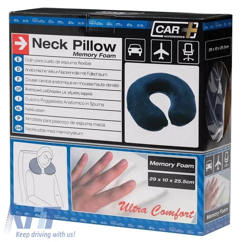 Neck Support Anatomic / Orthopedic Cushion Memory Foam & Latex 3012371 29x10x25.5cm Blue 1 pc