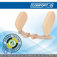 Neck Support Headrest Cushion Memory Foam HLU3000 11x20x3.5cm Beige 1 Pc-image-6297895
