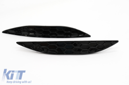 Nid d'abeille Couvercle réflecteur arrière pour VW Golf 7 5G 13-17 R & R-Line Pare-chocs-image-6086465
