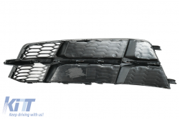 Niedriger Abdeckungen Seitengitter für Audi A6 C7 4G S-Line Facelift 15-18 Schwarz Chrom-image-6068861