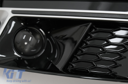 Niedriger Gitter ACC Abdeckungen für Audi A4 B9 S-Line 16-18 RS4 Look Silber-image-6067995