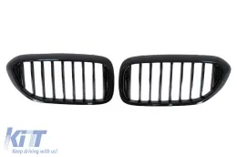 image-2-Nieren Gitter Kühlergrill Nierengitter für BMW 5 G30 G31 2017-2019 Glänzend Schwarz