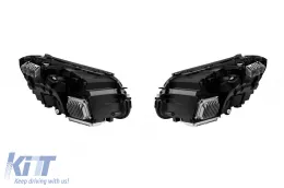Nuovo kit di tuning per fari LED dal design adatto per Mercedes Classe C W205, S205 2014-2018 con base cromata, sinistra e destra-image-6150284