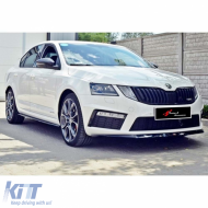 Octavia MK3 VRS Front Lip Piano Black Vacuum Plastic / 2013-2017 - DTBKS6026621