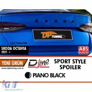 image-21-Octavia Mk4 Sport Style Spoiler Piano Black ABS / 2020 After