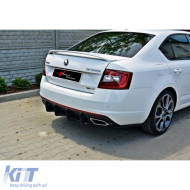 image-19-Octavia RS Max Rear Diffuser Splitter Matte Black ABS Plastic  / 2013-2020 (6 Pieces)