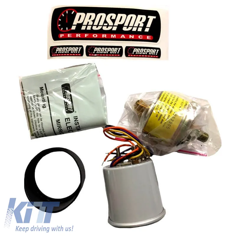 Oil Pressure Gauge Diamond Prosport Mirror Smoke 52mm With 7 Colors