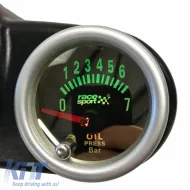 Oil Pressure Gauge Racesport Mirror Look Smoke 52mm With 7 Colors-image-6300663