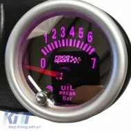 Oil Pressure Gauge Racesport Mirror Look Smoke 52mm With 7 Colors-image-6300664