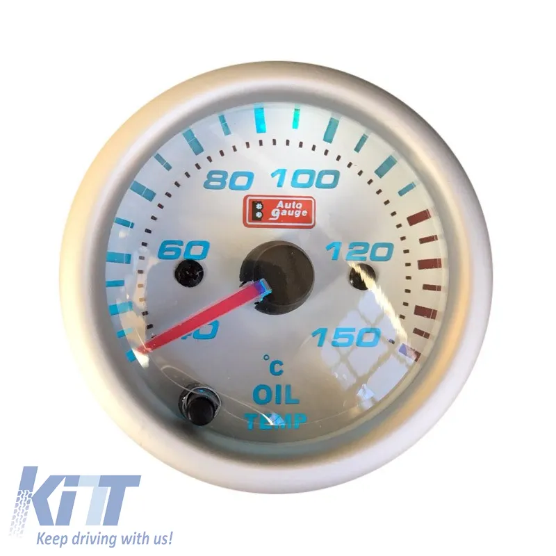 Oil Temp Gauge Auto Gauge White 52mm With 7 Colors