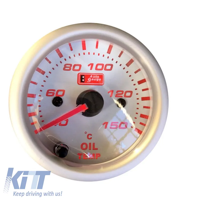 Oil Temp Gauge Auto Gauge White 52mm With 7 Colors