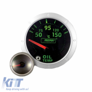 Oil Temp Gauge Prosport Diamond Mirror Look Smoke 52mm With 7 Colors