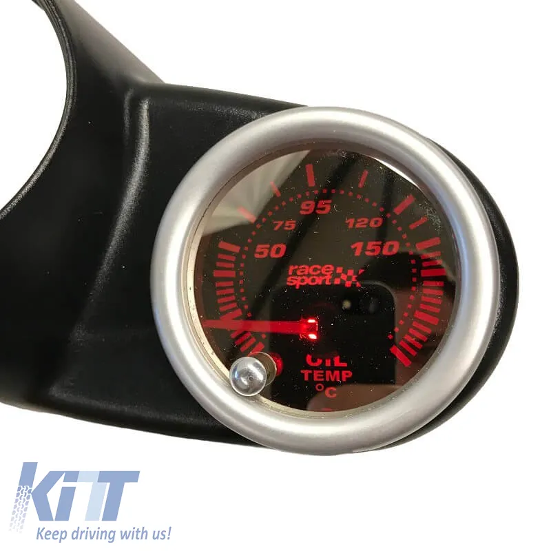 Oil Temp Gauge Racesport "Phantom Look" Smoke 52mm With 7 Colors