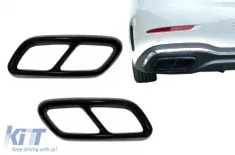 image-6-Okviri vrhova prigušivača prikladni za Mercedes C-Class W206 S206 Sport Line (2021-Up) Piano crna