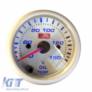 image-24-Olajhőmérséklet mérő műszer Auto Gauge fehér 52mm 7 színű világítással