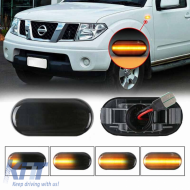 image-31-Oldalsó irányjelző Nissan Navara / Pathfinder / Micra / Note / Qashqai / X-Trail / Tiida / 350Z LED Dinamikus Füstszínű 2 db