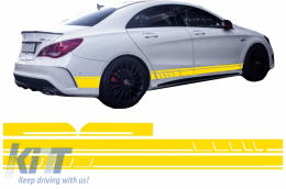 Oldalsó matrica fólia matt sárga Mercedes Benz CLA W117 C117 X117 (2013-2016) A-osztály W176 (2012-up) 45 AMG Design Edition 1-image-6033907