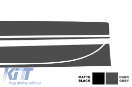 Oldalsó matrica fólia sötét szürke BMW F30 F31 3 Series (2011-Up) M-Performance Design-image-6020237