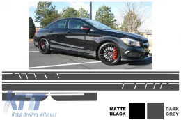 Oldalsó matrica fólia sötét szürke Mercedes Benz CLA W117 C117 X117 (2013-2016) A-osztály W176 (2012-up) 45 AMG Design Edition 1-image-6020217