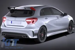 Oldalsó matrica fólia sötét szürke Mercedes Benz CLA W117 C117 X117 (2013-2016) A-osztály W176 (2012-up) 45 AMG Design Edition 1-image-6025731