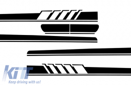 Oldalsó Matrica Ragasztható Fólia MATT Fekete MERCEDES BENZ Coupe C205 (2014-)-image-6020207